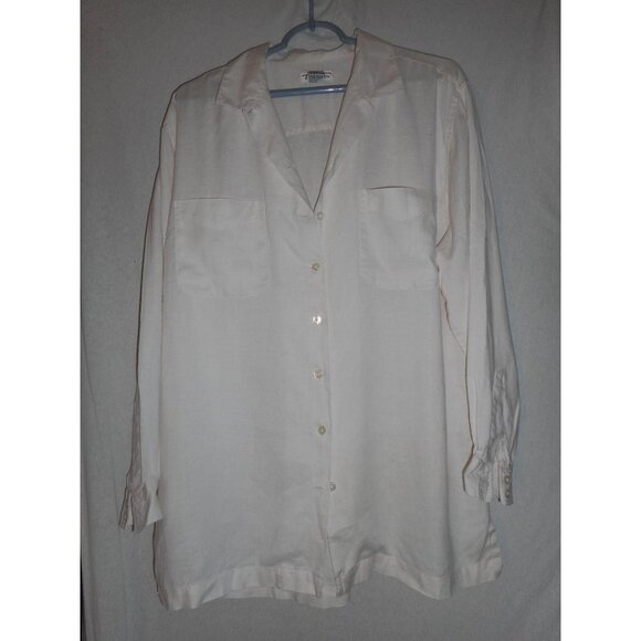 Talbots Tops - Light Pink Talbots Size M 100% Linen Blouse Top